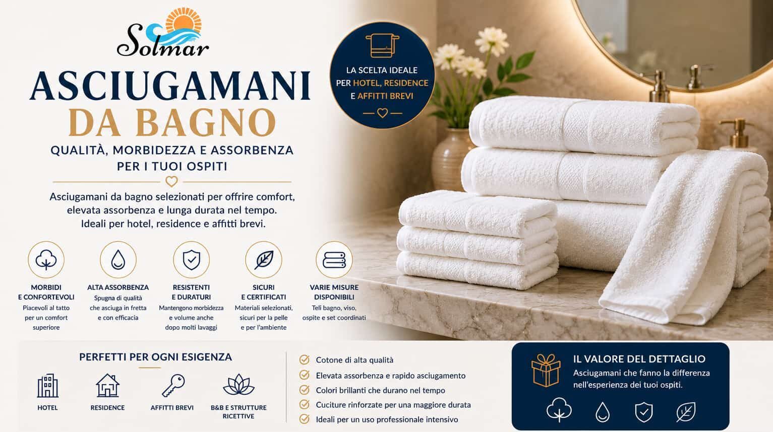 Biancheria da Hotel 2 asciugamani da bagno morbidi
