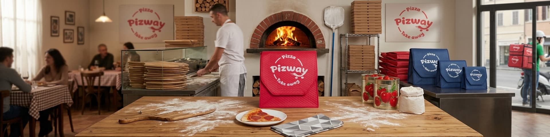 borsa termica per pizzerie d'asporto
