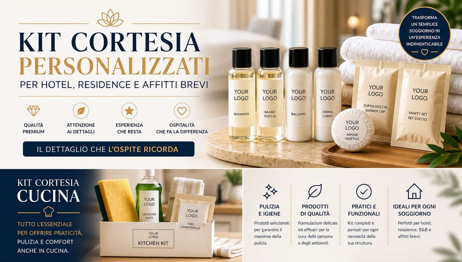 Linee cortesia Hotel 2 set da bagno