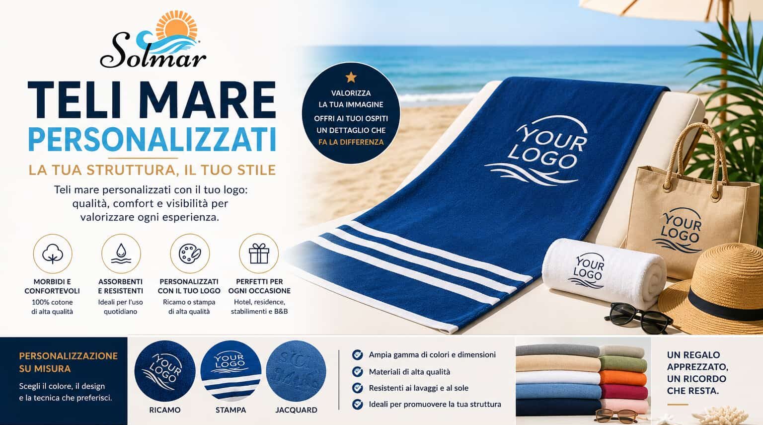 teli mare personalizzati per alberghi